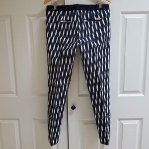 Michael Kors Navy & White Print Trousers